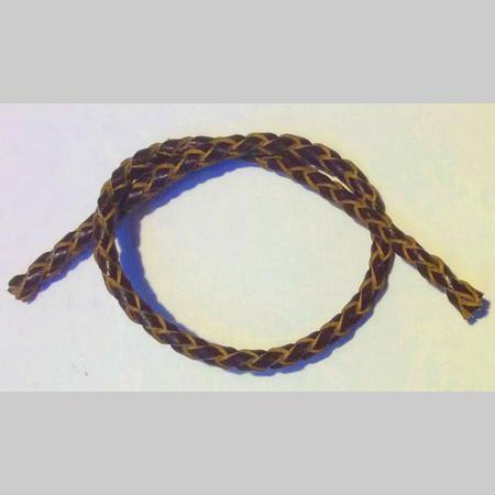 即決☆本革・編み紐☆4本丸編☆太3.0mm☆100cm☆コバ処理なし☆こげ茶☆B1拍卖