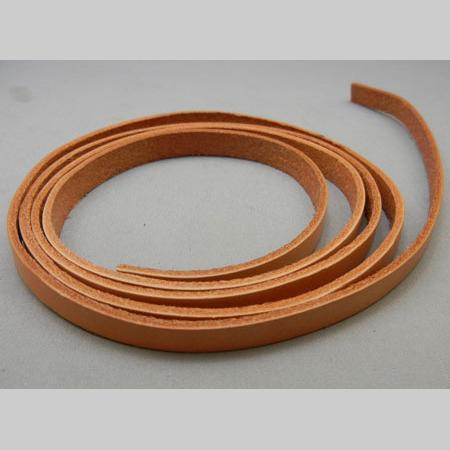 即決☆革レース☆平紐☆幅8.0mm・厚さ2.0mm☆ヌメ色☆1m☆A6拍卖