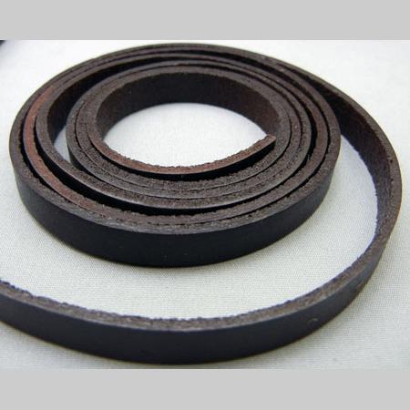 即決☆革レース☆平紐☆幅8.0mm・厚さ2.0mm☆こげ茶☆1m☆A6拍卖