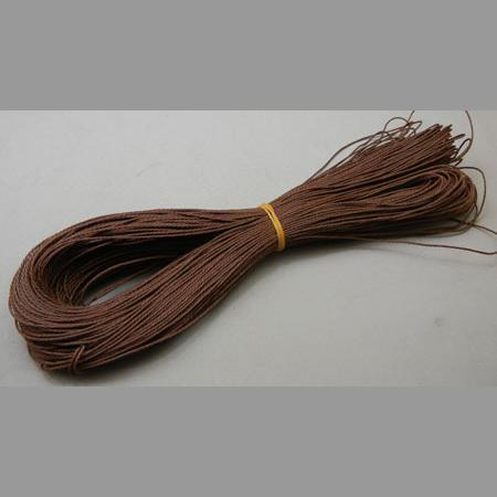 即決/手芸紐/合成繊維/太さ1mm/1束・約85m/濃茶色/4番拍卖