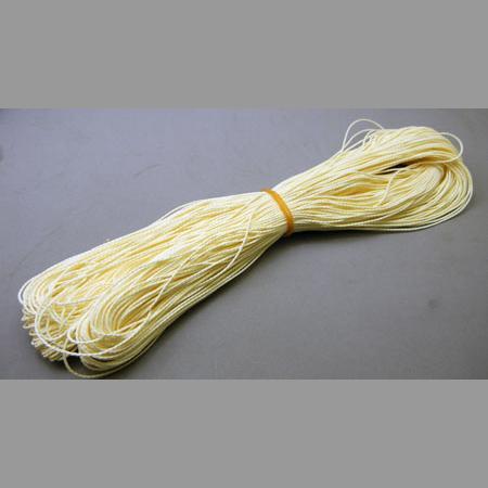 即決/手芸紐/合成繊維/太さ1mm/全24色/10m/クリーム色/23番拍卖