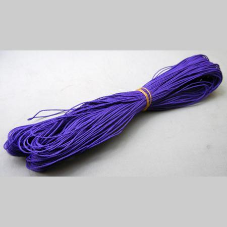 即決/手芸紐/合成繊維/太さ1mm/全24色/10m/濃紫色/8番拍卖