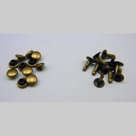 即決/単面カシメ/アンティーク/長足・頭6mm・足8mm/100組/C3拍卖