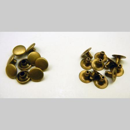 即決/単面カシメ/アンティーク/短足・頭9mm・足6mm/300組/F1拍卖