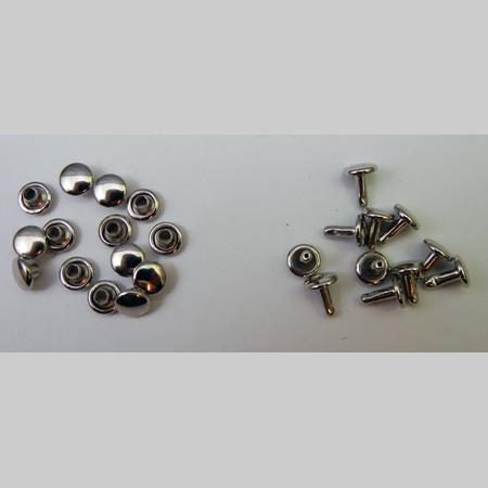 即決/両面カシメ/ニッケル/並足・頭6mm・足6mm/100組/C2拍卖