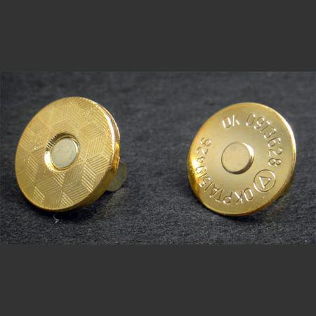 即決☆マグネットホック☆18mm☆ゴールド☆30組☆薄/模様☆4番拍卖