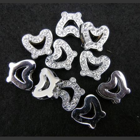 即決/クリア・チャーム・スワロフスキー調・スマイル/幅10mm/1個拍卖