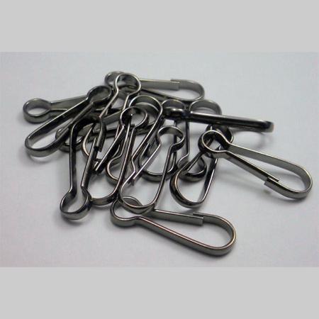 即決☆キーホルダー☆フック☆黒ニッケル☆縦32mm☆30個☆5番拍卖