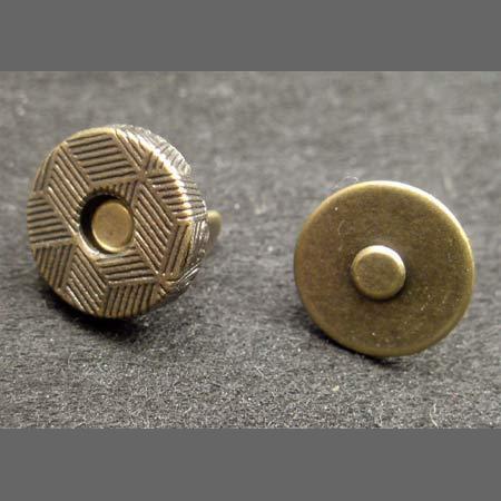 即決/マグネットホック/10mm/アンティーク/10組/薄/模様/2番拍卖