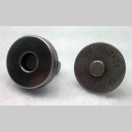 即決/マグネットホック/14mm/シルバーブラック/20組/厚/6番拍卖