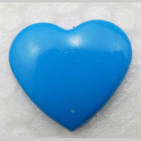 即決/樹脂ホック/ハート形/径12mm/シーブルー/50組/B6拍卖