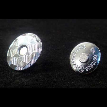 即決☆マグネットホック☆18mm☆ニッケル☆10組☆超薄/模様☆9番拍卖