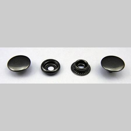 即決☆ドットボタン☆黒ニッケル☆頭径15mm☆50組☆両面☆6番拍卖