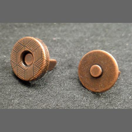 即決☆マグネットホック☆10mm☆赤古美☆30組☆薄/模様☆2番拍卖