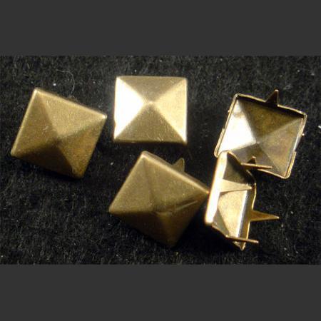即決/ピラミッド/スタッズ・鋲/古美/10mm/4爪/100個/銅3番拍卖