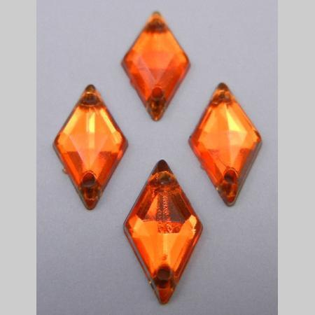 即決/ダイヤ/樹脂/オレンジ/11×6mm/50個/縫付タイプ/OR1拍卖