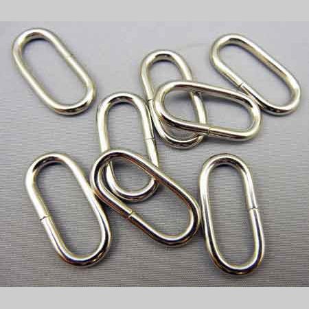 即決☆楕円カン☆ニッケル☆内径20mm・線太2.5mm☆40個☆3番拍卖