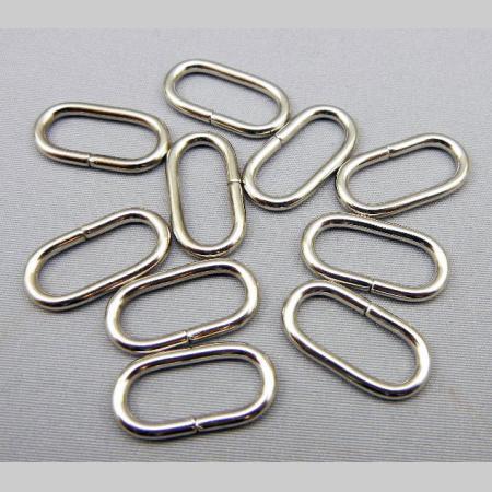 即決☆楕円カン☆ニッケル☆内径15mm・線太2.0mm☆40個☆2番拍卖