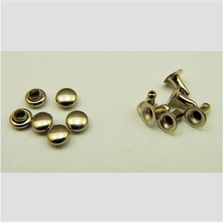 即決/単面カシメ/ニッケル/長足・頭4mm・足5mm/100組/A2拍卖