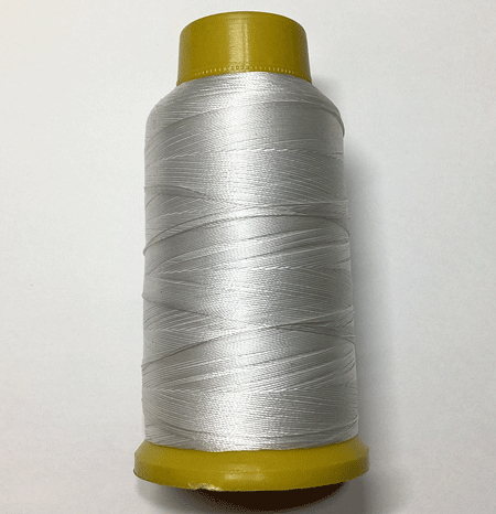 即決☆革用・ミシン糸☆ポリエステル☆焼止可☆白色☆1巻・太巻☆太糸☆21番拍卖
