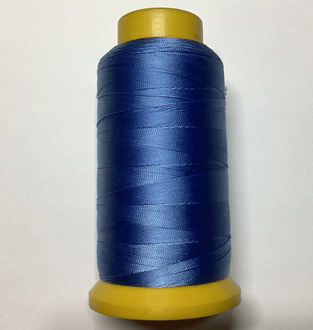 即決☆革用・ミシン糸☆ポリエステル☆焼止可☆露草色☆1巻・太巻☆太糸☆26番拍卖