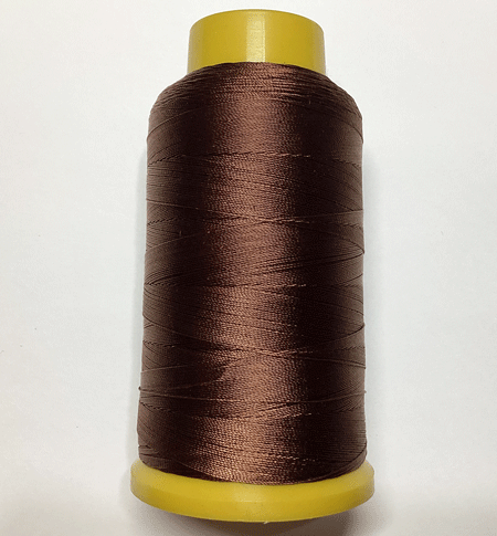 即決☆革用・ミシン糸☆ポリエステル☆焼止可☆ブラウン色☆1巻・太巻☆細糸☆9番拍卖