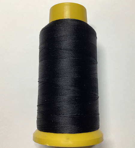即決☆革用・ミシン糸☆ポリエステル☆焼止可☆黒色☆1巻・太巻☆太糸☆22番拍卖