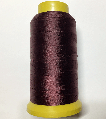 即決☆革用・ミシン糸☆ポリエステル☆焼止可☆濃ブラウン色☆1巻・太巻☆太糸☆30番拍卖