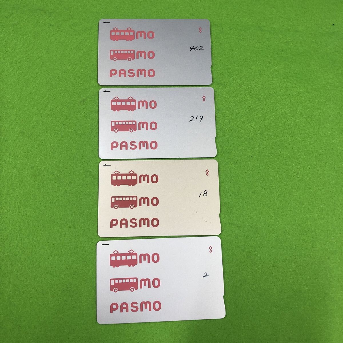 MH4239 ☆ PASMO パスモ 4枚 交通系ICカード 中古品 送料無料拍卖