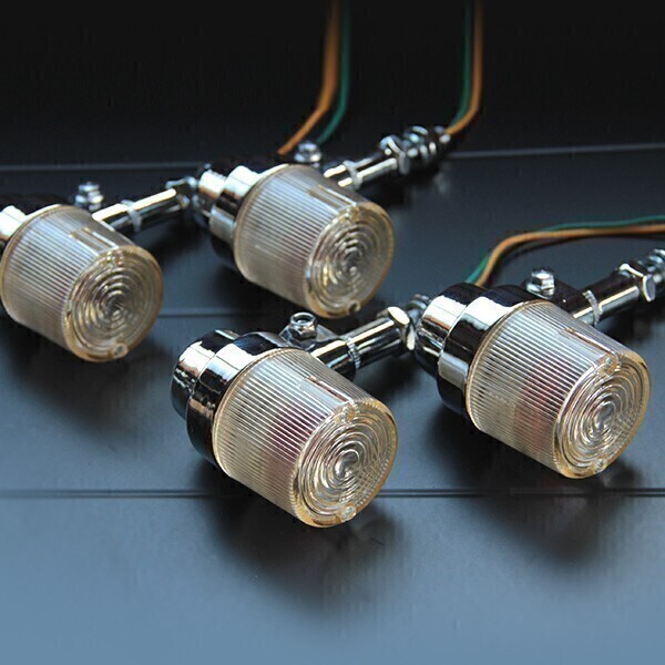 【252】 10172502■ 4個セット デカヨーロピアン ウインカー 黄ばみ クリア ビンテージクリア XJ400 XJR400 SR400 TW225 旧車 CGC300同型拍卖