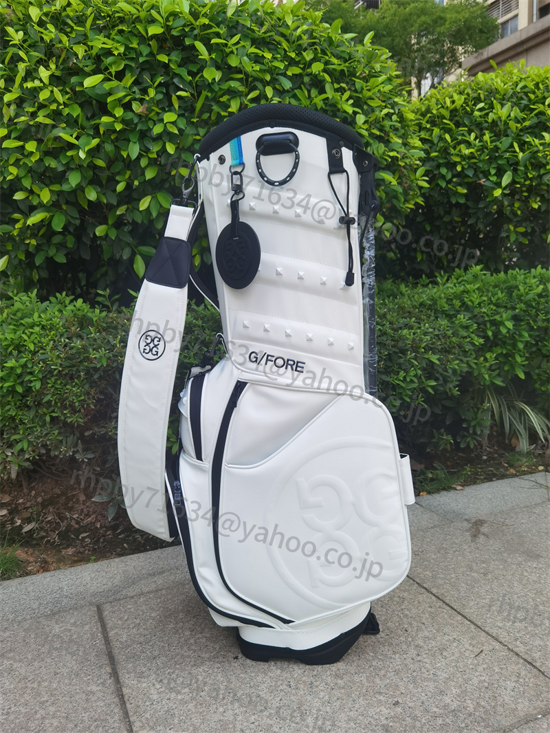 ゴルフバッグ  G/Fore ジーフォア キャディバッグ スタンドバッグ 9型,PU,4kg white ●RH022拍卖