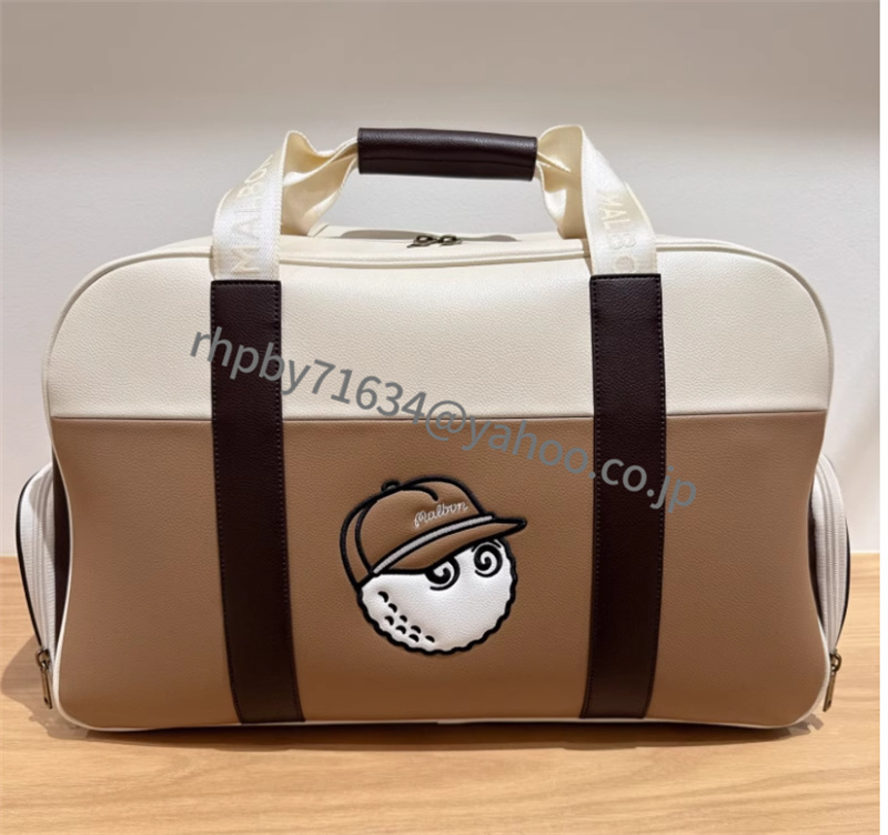 Malbon マルボンゴルフ ボストンバッグ シューズケース 46*23*33衣類バッグ Khaki●RH107拍卖