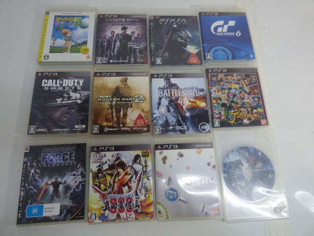 む571.PS3 ソフト 12点 バトルフィールド4 BASARA4 トルネ グランツーリスモ6 スターウォーズ セインツロウ みんなのGOLF5 Jスターズ等拍卖