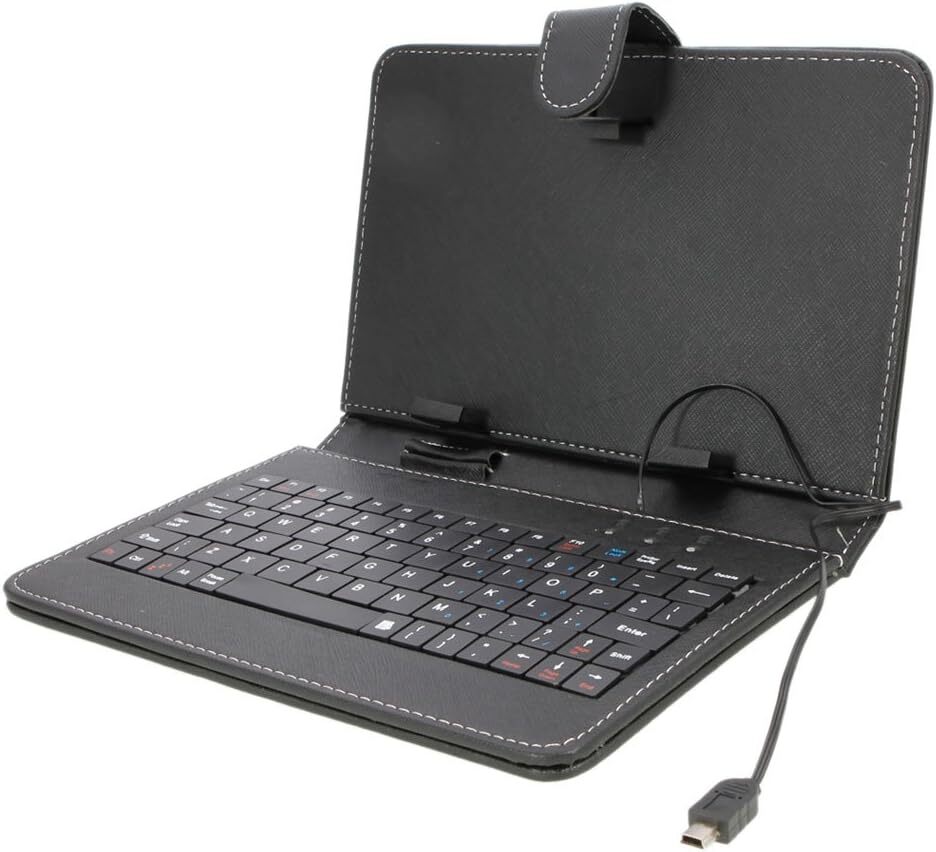 7インチ専用 タブレット キーボード付ケース サイズ調整機能付 アンドロイドタブレット miniUSB      0078_00拍卖