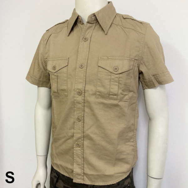 即決新品 エドウィン 半袖 シャツ S ベージュ系 送料無料 EDWIN拍卖