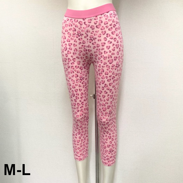 即決新品 レディース スポーツレギンス 7分丈 ランニングレギンス 総柄ピンク M-L 送料無料拍卖