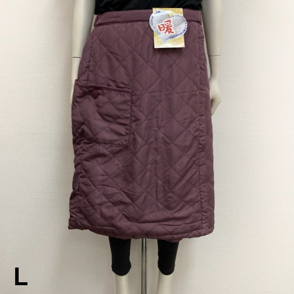 即決新品 巻きスカート ロング キルト 防寒 裏フリース あったか パープル L ポンチョ ブランケット 送料無料拍卖