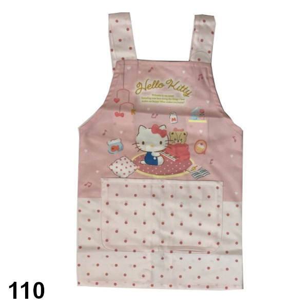 即決新品 キティ エプロン 子供 110 サンリオ H型 ピンク 送料無料拍卖