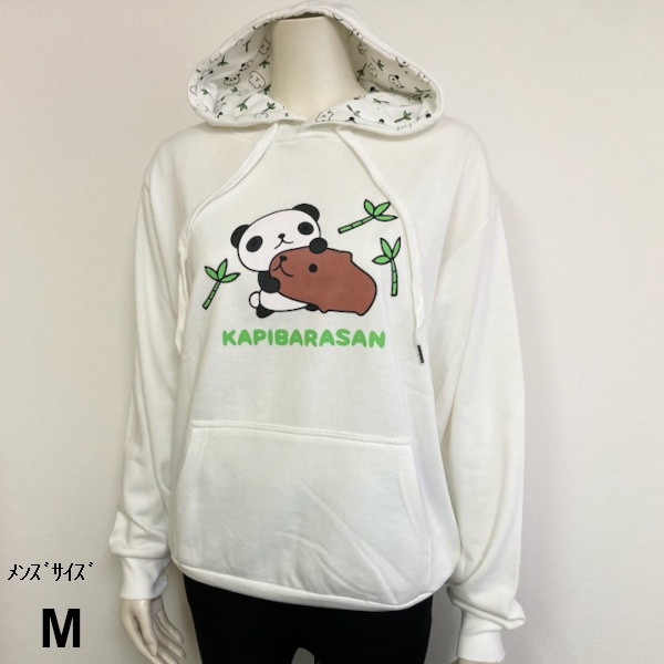 即決新品 カピバラさん パーカー メンズサイズ M ホワイト 送料無料 拍卖