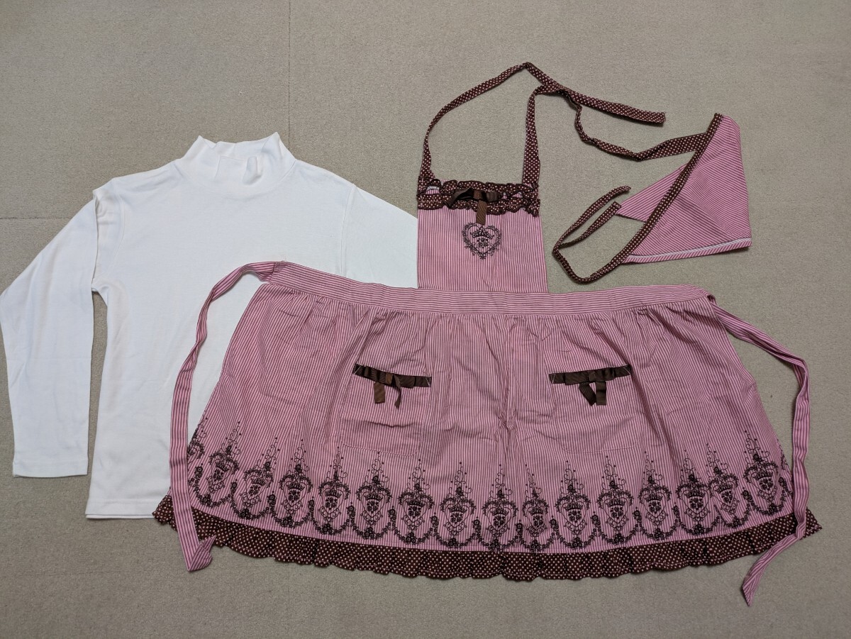 エプロン 三角巾 120〜140 マザウェイズ motherways おまけのタートルネック拍卖