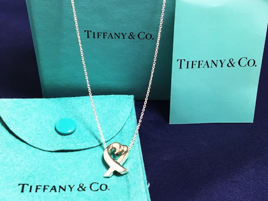 TIFFANY&CO. ティファニー ラビングハート パロマピカソ ネックレス ペンダント シルバー 925刻印 保存袋・箱付き拍卖