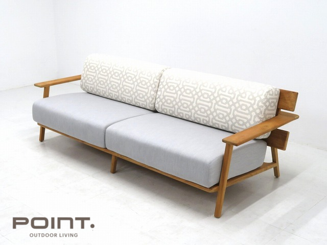 ★rrst688★展示品★POINT★ポイント★チーク材★無垢材★109万★3人掛けソファ★トリプルソファ★北欧★モダン検デドンアクタスシボネ拍卖