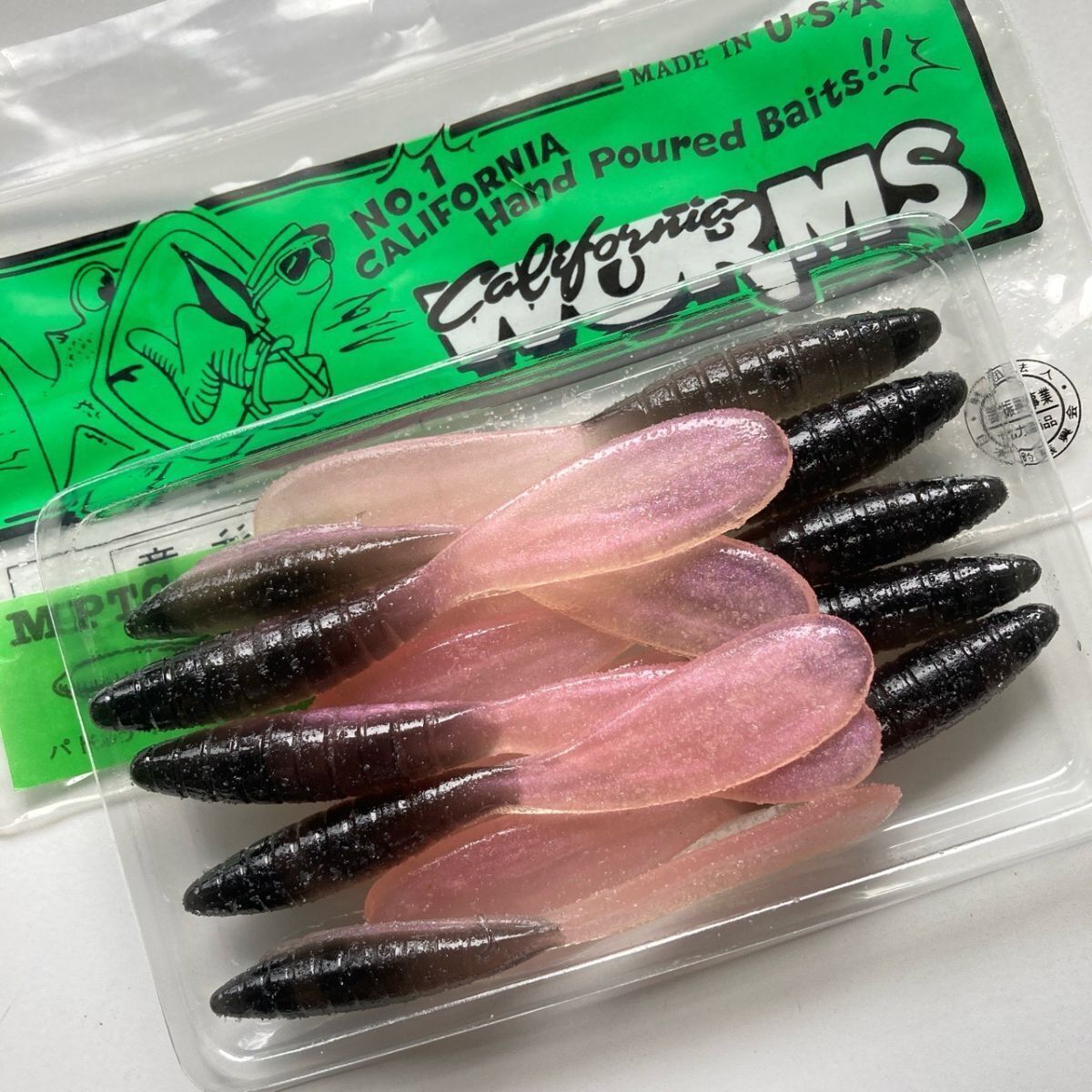 714251 新品 カリフォルニアワーム パドルテールグラブ 3-1/2インチ 10本 CALIFORNIA WORM PADDLE TAIL GRUB拍卖