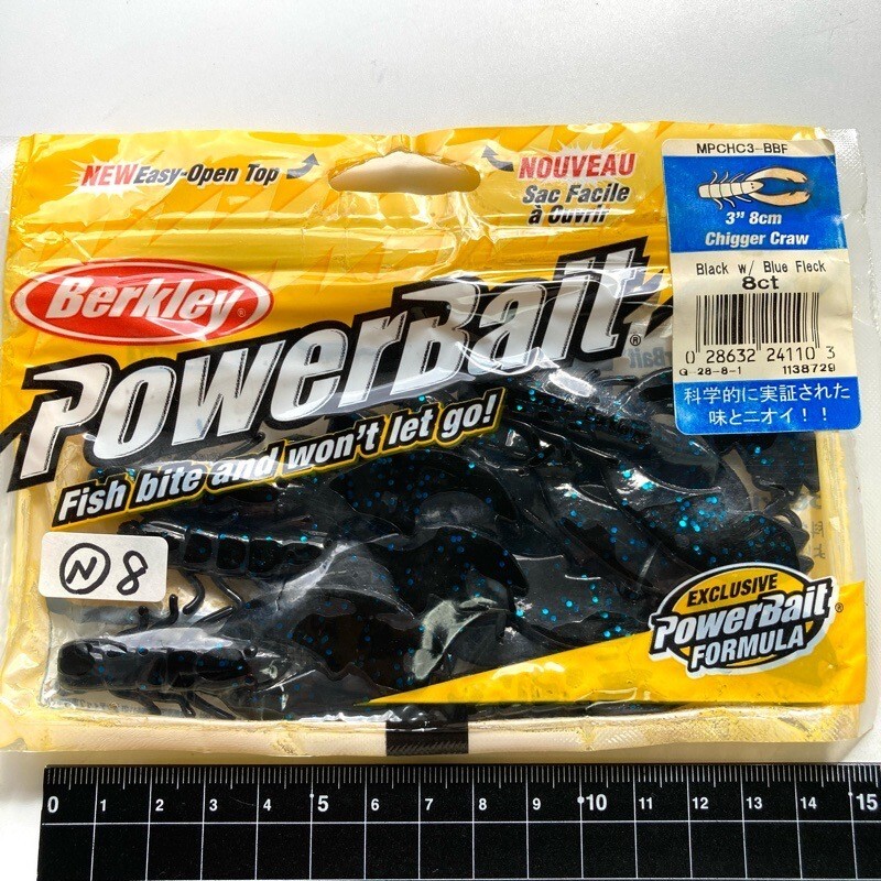 815766 新品 バークレイ 3インチ チガークロー #ブラックブルーフレーク BERKLEY拍卖