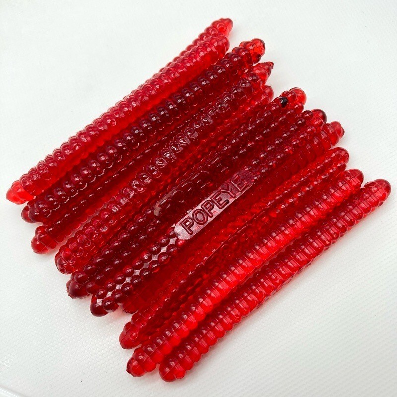 815911 ポパイ 3インチ クリンクルカッツ 15本 #レッド POPEYE KRINKLE KUTS バスフーズ 下野カラー拍卖