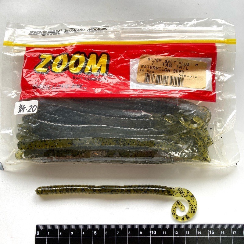 815934 新品 ZOOM/ZBC 7インチ タブテール 20本 #ウォーターメロンシード ZOOM BAIT COMPANY ズーム TAB TAIL ロングワーム拍卖