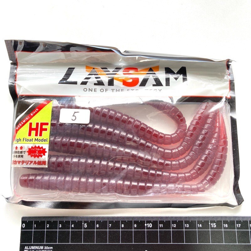 815957 新品 レイサム メガミキ 8インチ LAYSAM MEGA-MIKI ハイフロート ロングワーム ミミズ系拍卖
