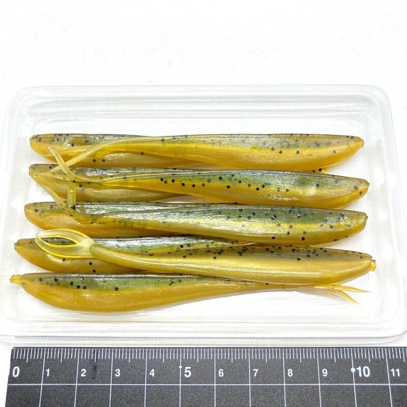 816078 ランカーシティ フィンズフィッシュ 4インチ 9本 #アーカンソーシャイナーヤケ? LUNKER CITY Fin-S FISH オールド品 カラー要確認拍卖