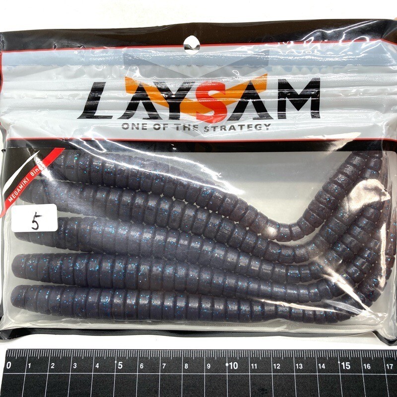 816141 新品 レイサム メガミキ 8インチ LAYSAM MEGA-MIKI ハイフロート ロングワーム ドバミミズ系拍卖