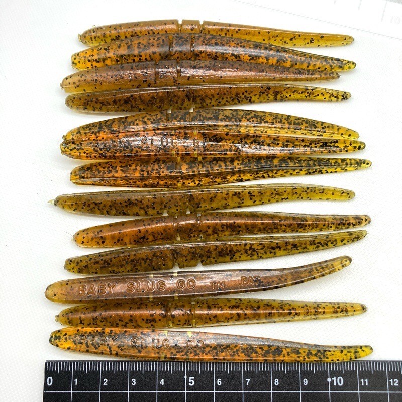 816150 ランカーシティ ベビースラッゴー 4.5インチ 13本 #パンプキン/ブラウン系アソート LUNKER CITY SLUG-GO スラッグオー オールド品拍卖